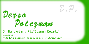 dezso polczman business card